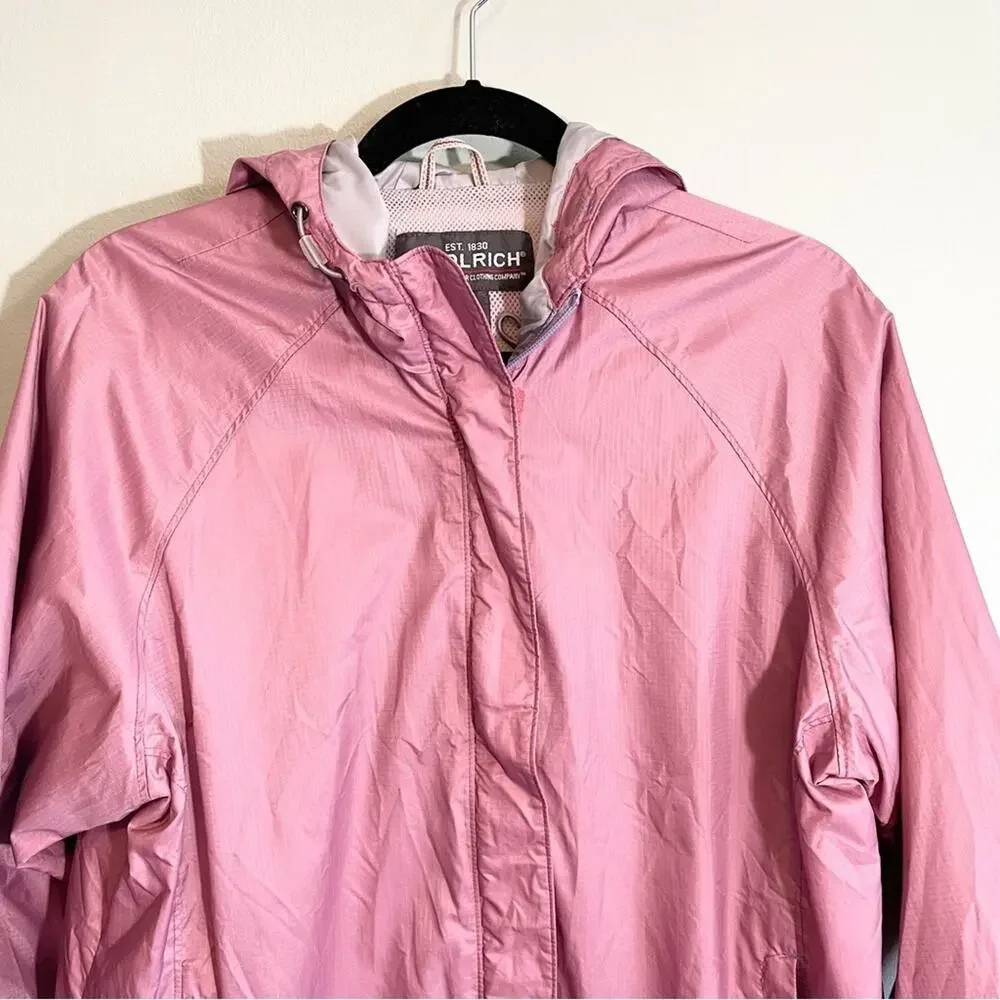 Woolrich Women's Zip Up Windbreaker Light Pink Size Medium - Picture 2 of 16